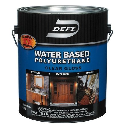 DEFT Gloss Clear Water-Based Waterborne Wood Finish 1 gal DFT257/01